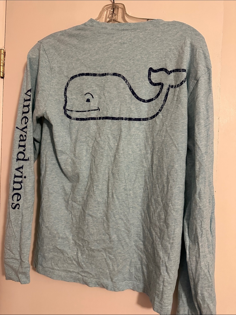 Vineyard Vines Light Blue Long-Sleeve Whale Tee